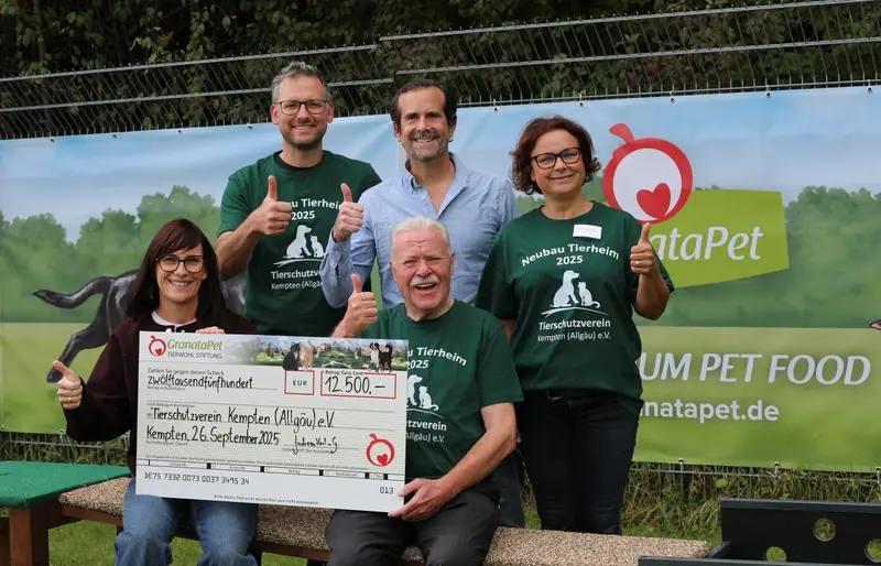 Granatapet Tierwohl Stiftung unterstützt Kemptener Tierheim