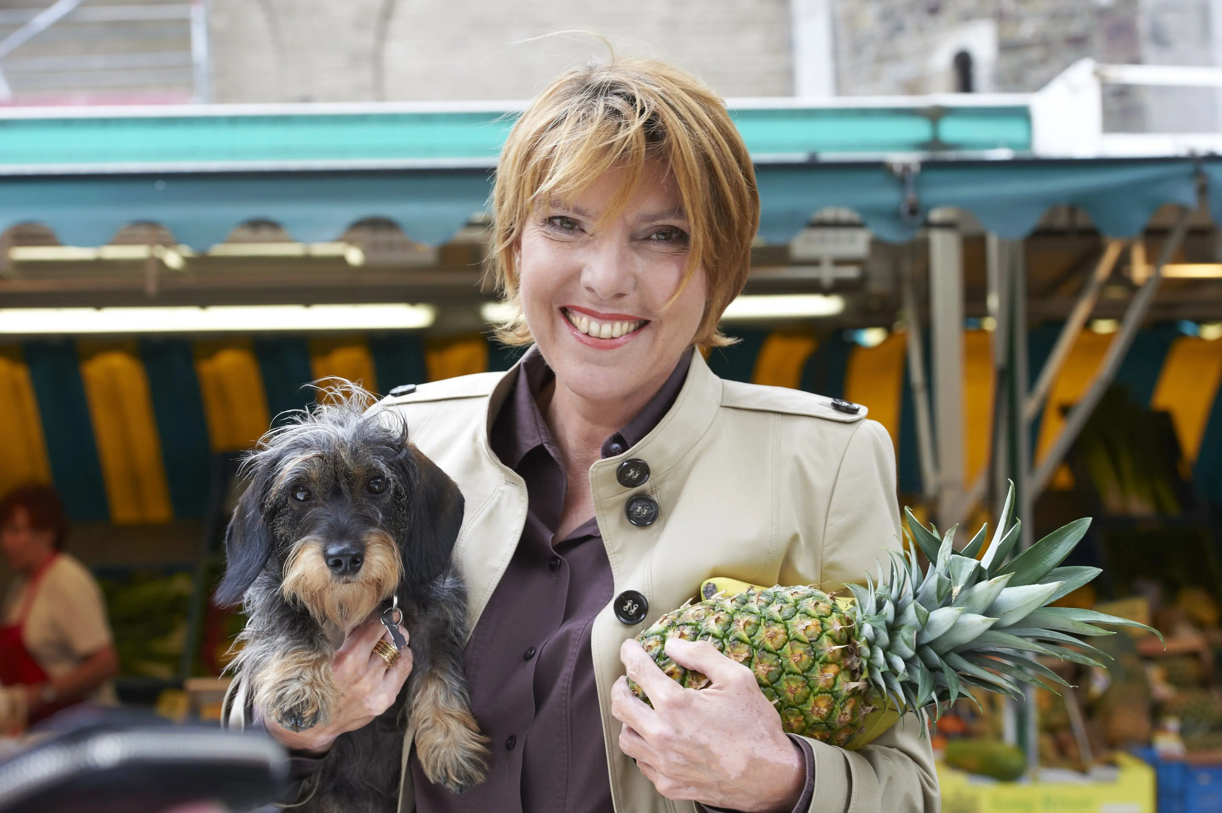 Bettina Böttinger mit Hund